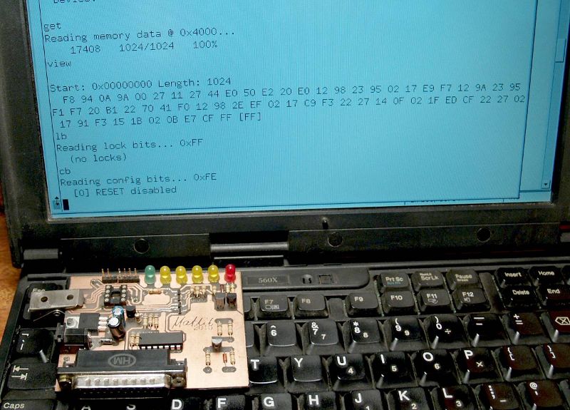 TPI programming dongle with screen shot